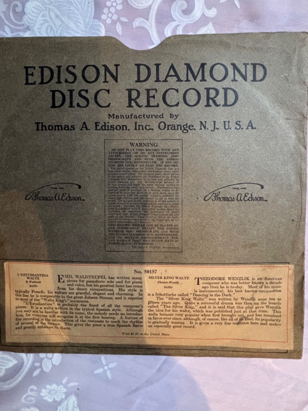 Lot of 23 Edison Diamond Disc Record Sleeves